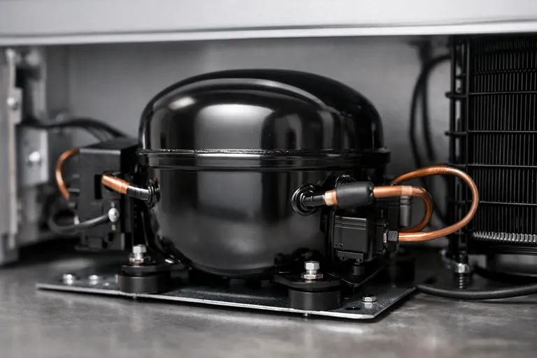 موتور یخچال (کمپرسور) در پشت یخچال و محل نصب آن