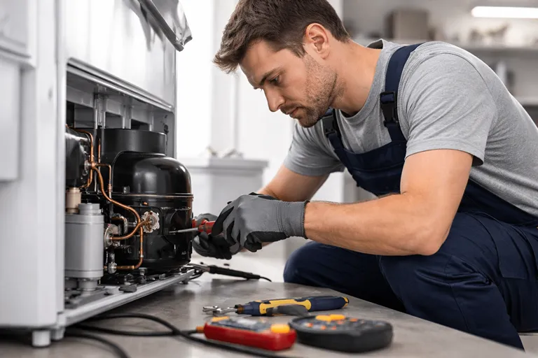 نصب استاندارد موتور یخچال و آماده سازی مدار برای عملکرد صحیح