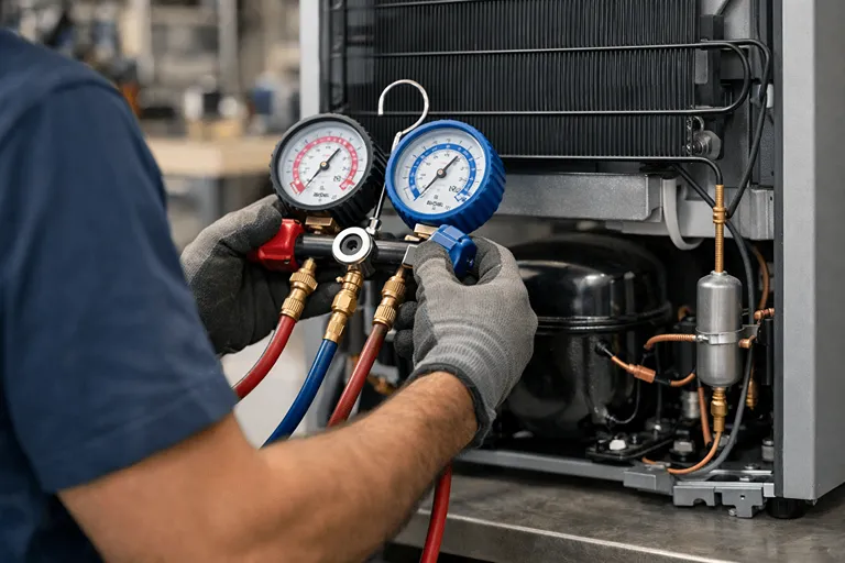 تست تخصصی نشتی و فشار برای تشخیص خالی شدن گاز یخچال