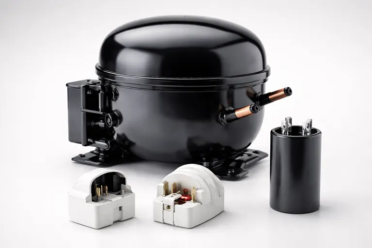 قطعاتی مثل رله استارت و اورلود که با خرابی موتور یخچال اشتباه می شوند