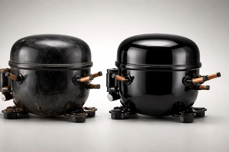 مقایسه موتور یخچال قدیمی و موتور نو برای تصمیم تعمیر یا تعویض