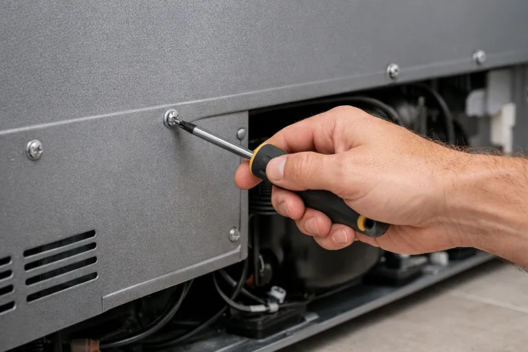 سفت کردن پنل پشت یخچال برای رفع صدای لرزشی