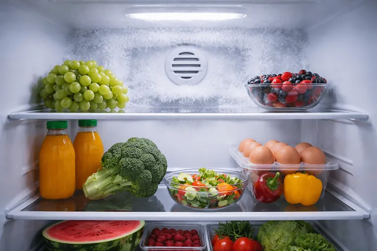 تشخیص مشکل فنی یخچال از روی یخ زدگی موضعی مواد غذایی