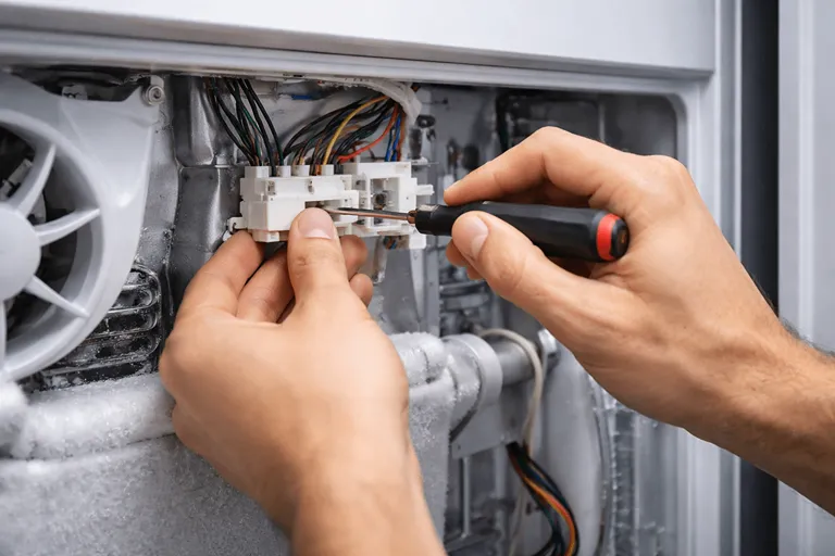 تعمیر اتصالات پنل برای رفع روشن نشدن نمایشگر یخچال