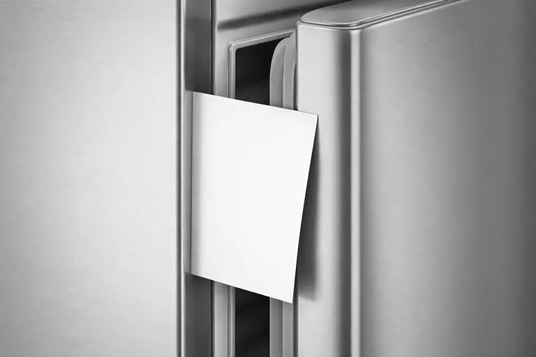 تست کاغذ برای بررسی آب بندی لاستیک درب یخچال