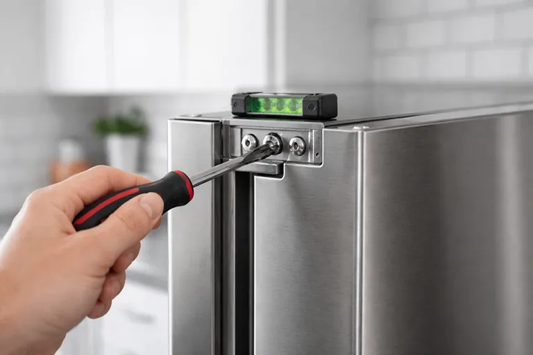 تنظیم لولا و تراز کردن یخچال برای حل مشکل بسته نشدن درب یخچال