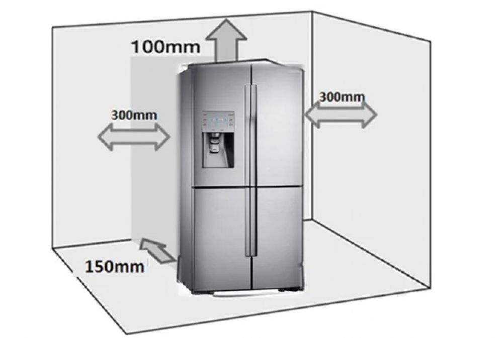 فاصله مناسب یخچال تا دیوار