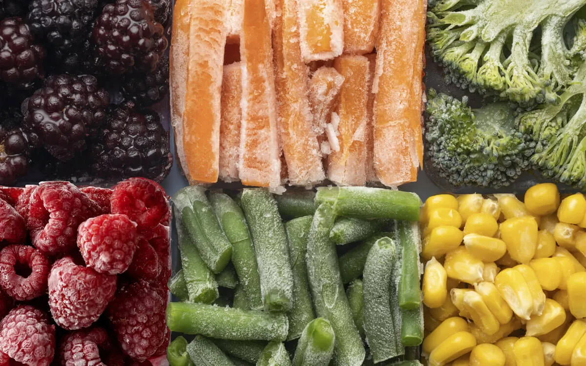 یخ زدن انواع میوه و سبزیجات در یخچال