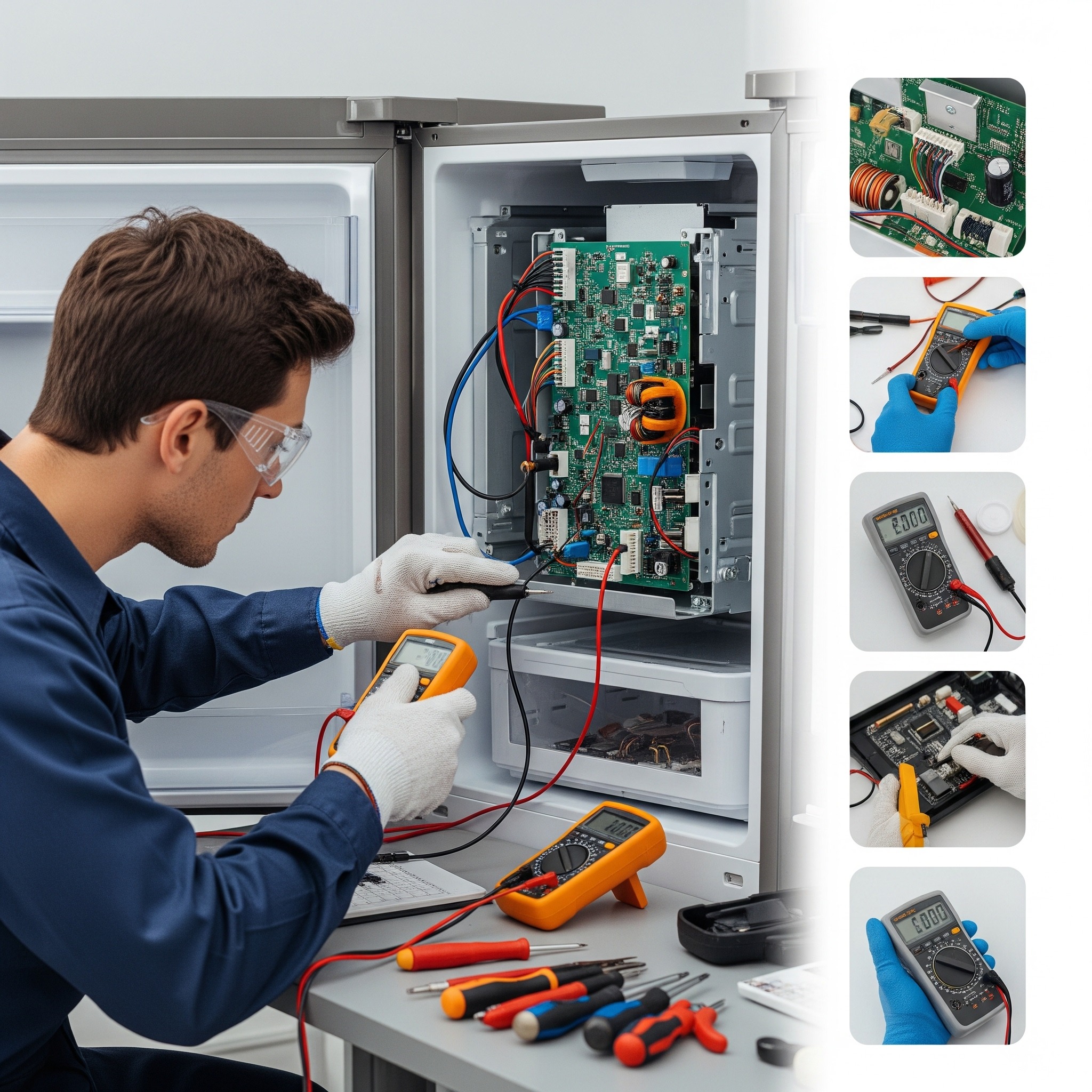 تست برد الکترونیکی یخچال