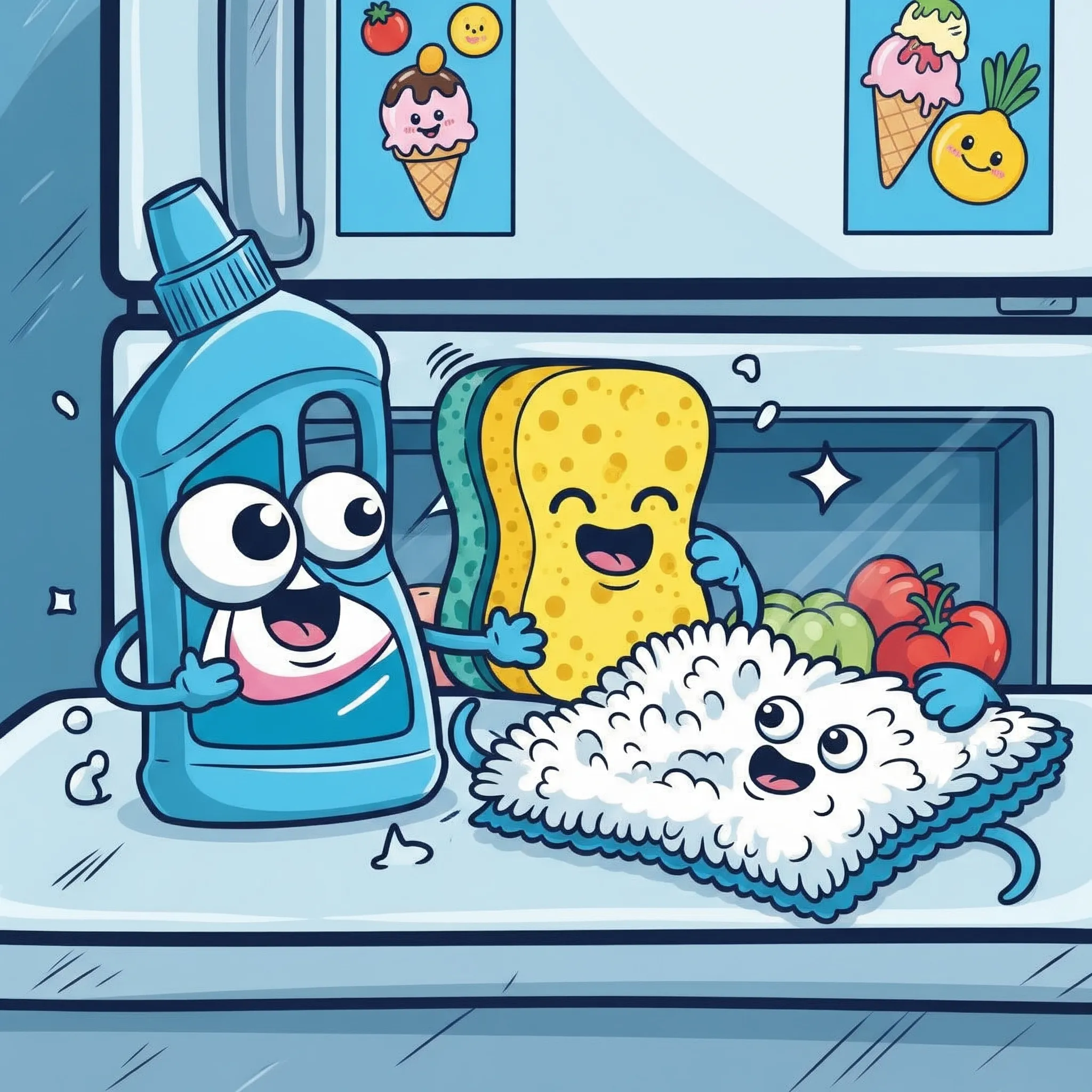 تمیز کردن سطح یخچال