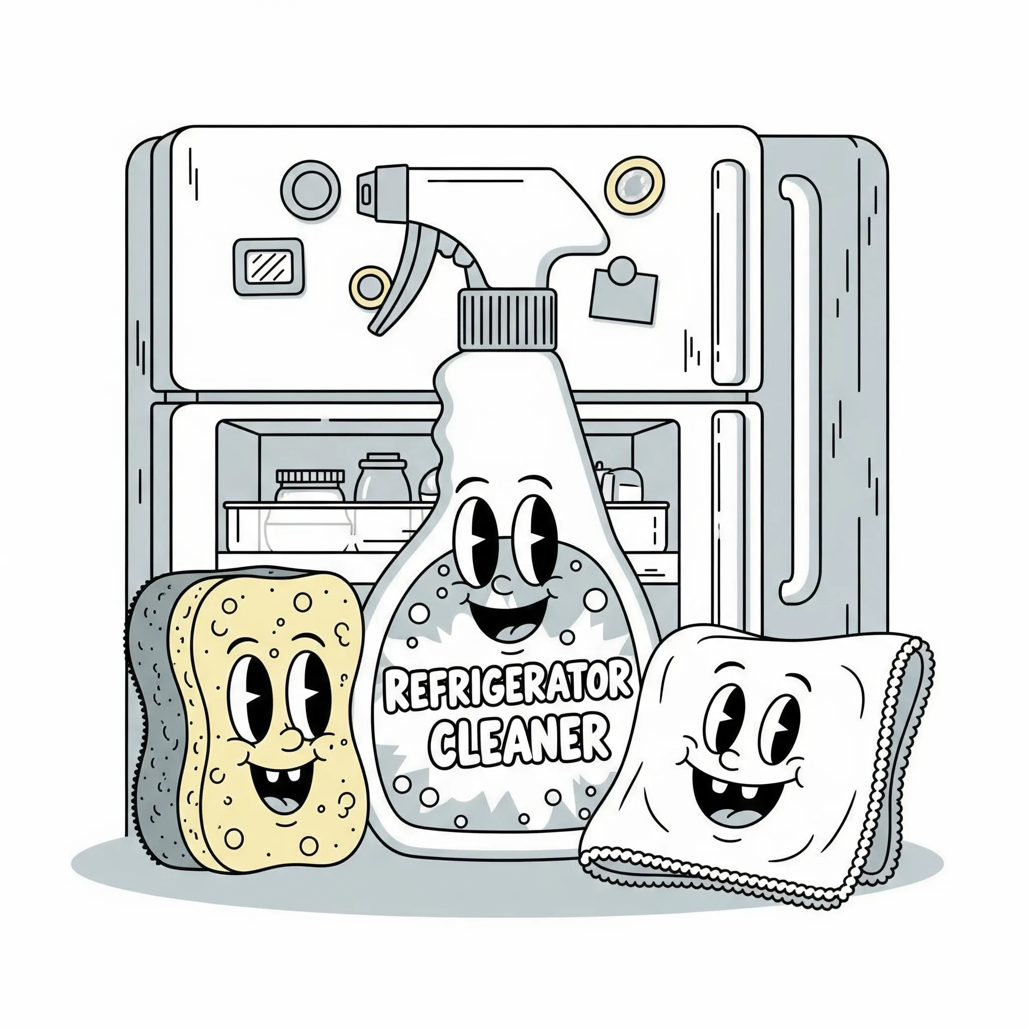 پاک کردن سطوح یخچال