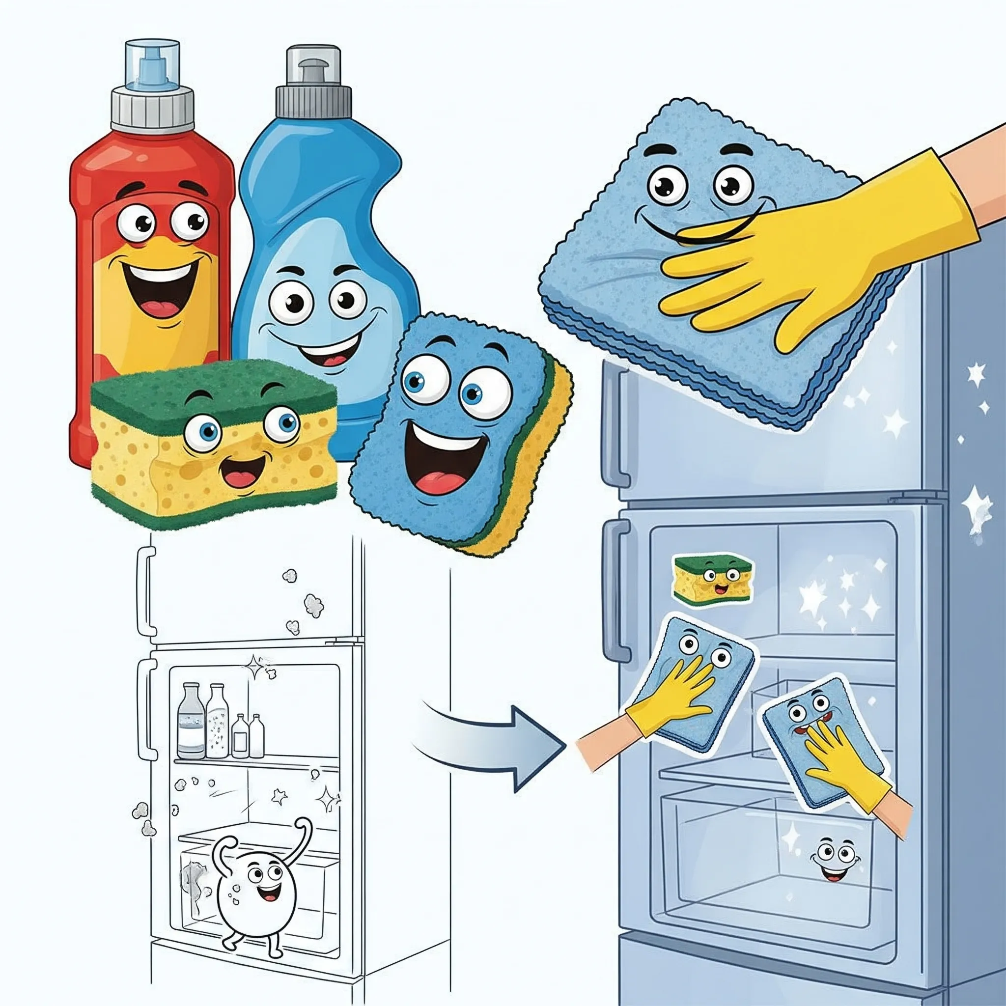 محلول سطوح یخچال