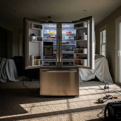 قرار گرفتن یخچال فریزر روی فرش