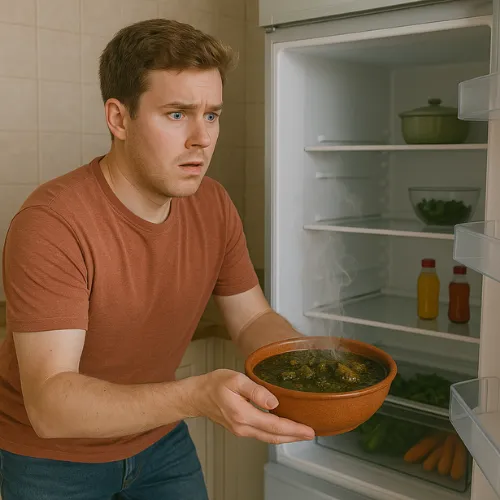 گذاشتن غذای داغ در یخچال