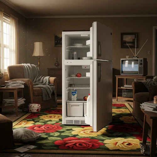 یخچال روی فرش