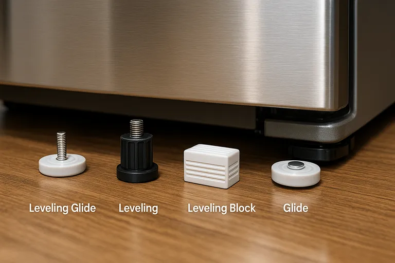 انواع پایه های یخچال فریز برای تراز کردن