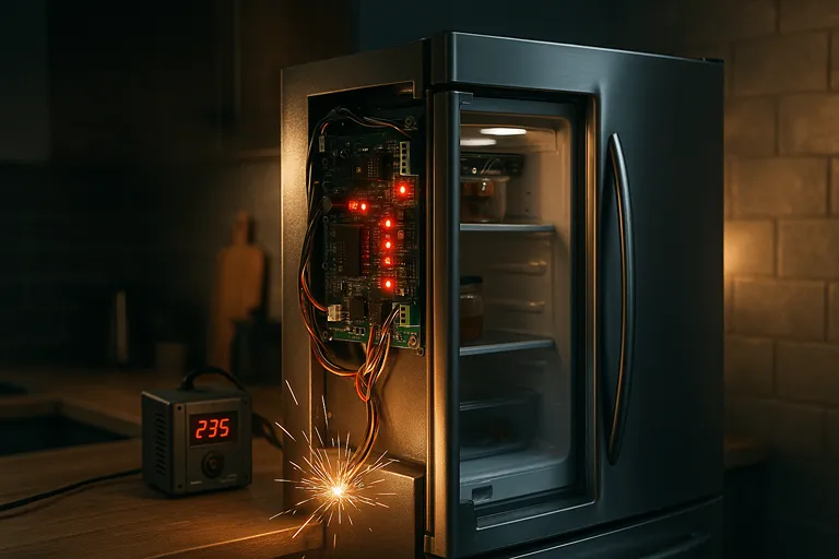 خطای برد و نوسان یخچال