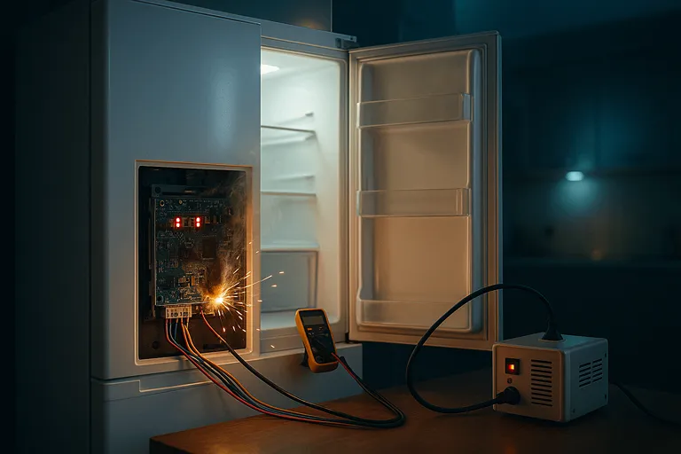 نوسان برق یخچال و خطای برد