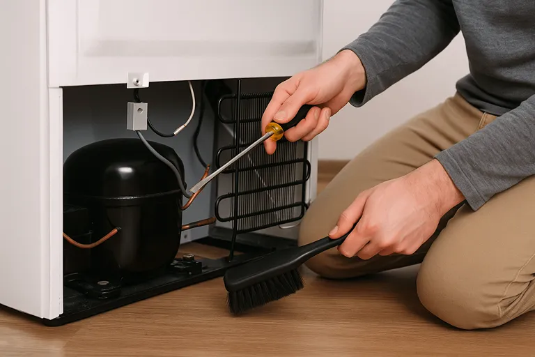 باز کردن پنل پشت یخچال و دستکاری آن