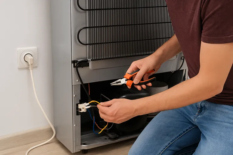 تعمیر غیر اصولی یخچال و نکشیدن یخچال از پریز