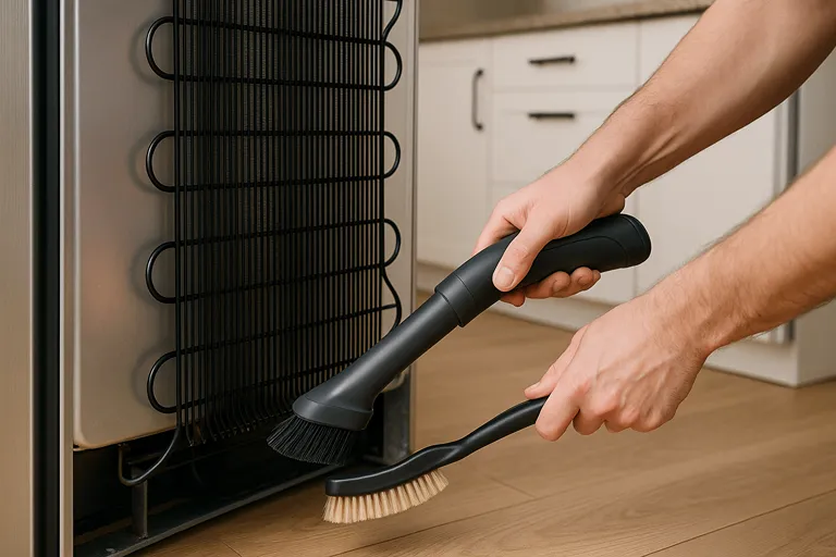 تمیز کردن پشت یخچال برای پیشگیری از مشکلات سیستم تبرید