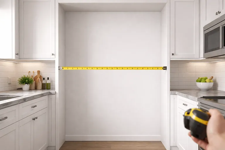 اندازه گیری فضای نصب برای انتخاب بین یخچال ساید بای ساید و دوقلو