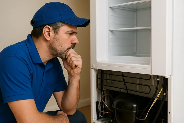 مشکل کارکردن یکسره یخچال