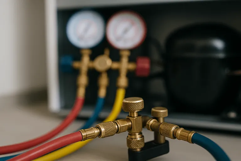 وکیوم و تست سیستم تبرید بعد از رفع گرفتگی لوله مویی