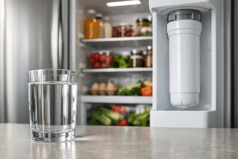 پایان تعویض فیلتر آب یخچال و دریافت آب شفاف از آب سردکن